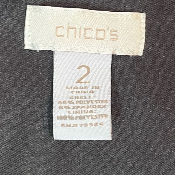 Chico’s Women’s Black And White Chevron Print Maxi Dress, Size 12, EUC - Picture 4 of 6